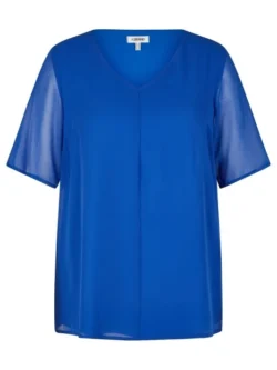 KJ Brand shirt dubbellaags blauw, tuniek