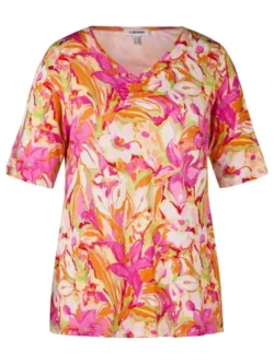 KJ Brand T-shirt V-hals multicolor, korte mouw