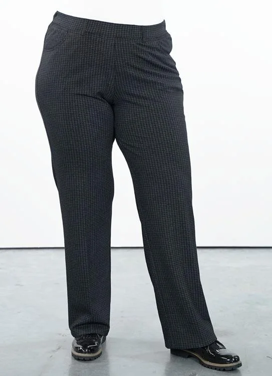 KJ Brand Susie broek pied-de-poule, grijs